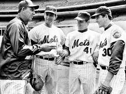 1969 Gil Hodges with New York Mets Staff